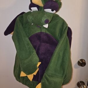 Old Navy Green and Purple Dragon Kids Jacket